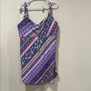 Swimsuits For All Swim Dress. Built in bra. Size 20D/DD.  Clean.